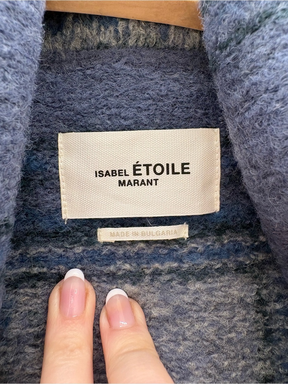 Isabel Marant Blue Gray Plaid Wool Blend Trench Coat - Picture 4 of 7